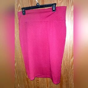 LuLaRoe Cassie XL womens pencil skirt wine maroon red uvg 🍁